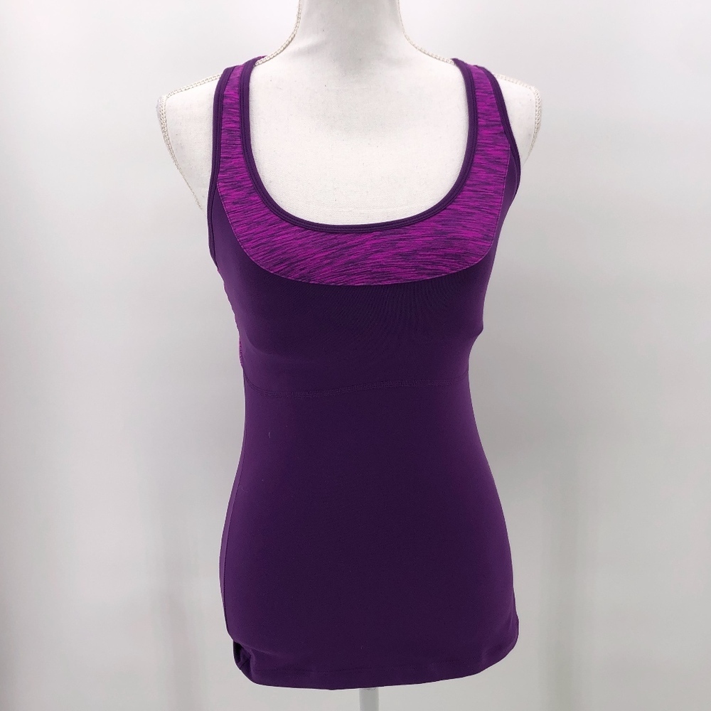 Lucy Purple Twist Sculpting Athletic Tank S